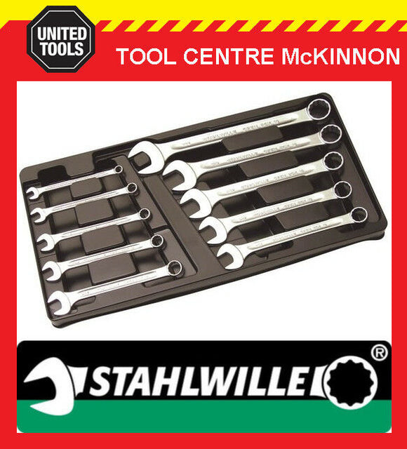 STAHLWILLE 13A/10 KT 1/4”–3/4” 10pce IMPERIAL COMBINATION SPANNER SET – 96404812