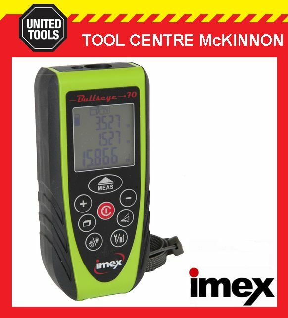 70m Distance Scale IMEX BULLSEYE 70 LASER DISTANCE MEASURER – 70m RANGE – Tool Centre McKinnon