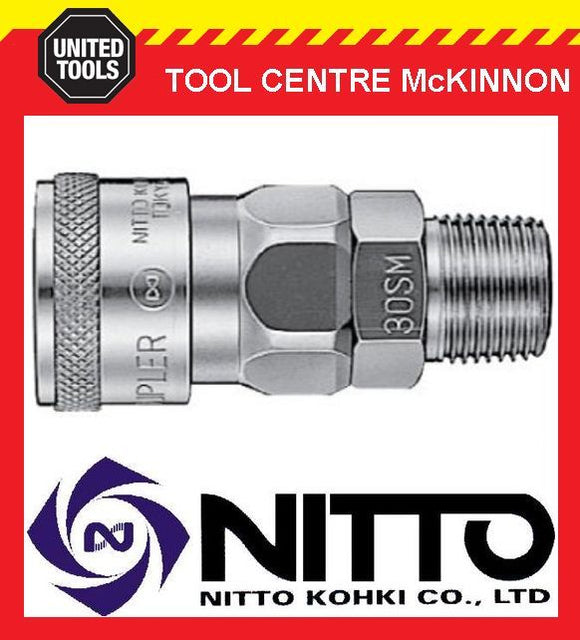 NITTO FEMALE COUPLING AIR FITTING WITH 3/8” BSP MALE THREAD (30SM) – JAPAN MADE