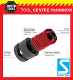 P & N BY SUTTON TOOLS 1/2” SOCKET TO 1/4” HEX ADAPTOR FOR IMPACT WRENCHES