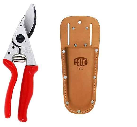 Felco 7 Bypass Pruner with 910 Leather Holster (Bundle, 2 Items)