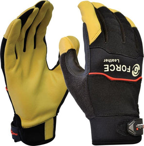 Maxisafe G-Force Leather Palm Mechanics Gloves, Large