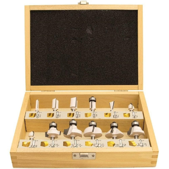Makita Economy Mixed Router Bit Set, 1/4 Inch Shaft (12 Pieces Set)