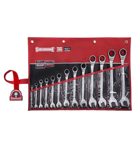 Sidchrome 467 Pro Series A/F Geared Spanner 13-Piece Set in Wallet