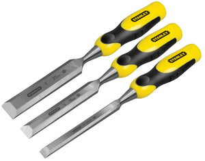 Stanley DynaGrip 3 Piece Chrome Steel Alloy Ergonomic Chisel Set