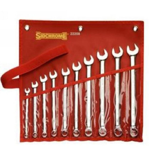 Sidchrome Ring & Open End Metric Spanner 10-Piece Set