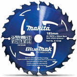 Makita Bluemak Tungsten Carbide Tipped Saw Blade, 185 mm x 20 mm x 24T (Pack of 5)