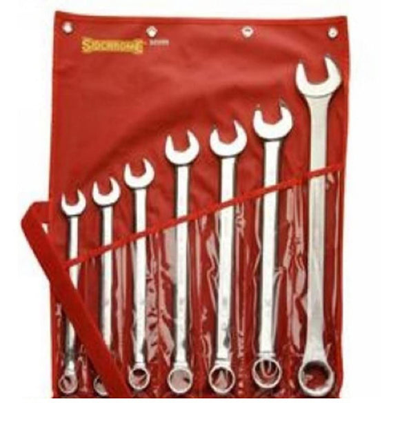 Sidchrome SCMT22209 Ring and Open End Spanner 7 Piece Set, Metric
