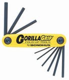 Bondhus 12591 GorillaGrip Set of 9 Hex Fold-up Keys, sizes .050-3/16-Inch