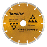Makita Standard Segmented Diamond Blade, 180 mm Diameter x 22.23 mm Bore