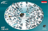 Makita DMP180Z Kompressor 8,3 bar 18 V (ohne Akku, ohne Ladegerät), Blau, Silber