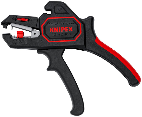 KNIPEX Automatic Insulation Stripper (180 mm) 12 62 180 SB (self-service card/blister)