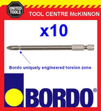 10 x BORDO IMPACT PH2 X 100mm POWER INSERT BITS – GEAT FOR IMPACT DRIVERS!