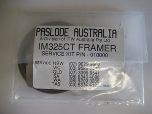 PASLODE CORDLESS GAS FRAMER IMCT / CF325 SERVICE / O-RING KIT (PRE 2004 GUNS)