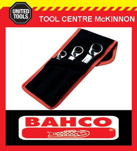 BAHCO S4RM/3T 3pce REVERSIBLE 8–19mm RATCHET RING SPANNER SET – 12 SIZES!