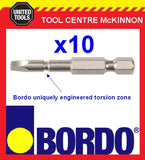 10 x BORDO IMPACT SQ2 X 50mm POWER INSERT BITS – GEAT FOR IMPACT DRIVERS!